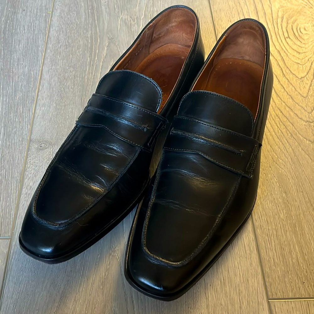 Massimo Matteo black men’s classic loafers size 9.5